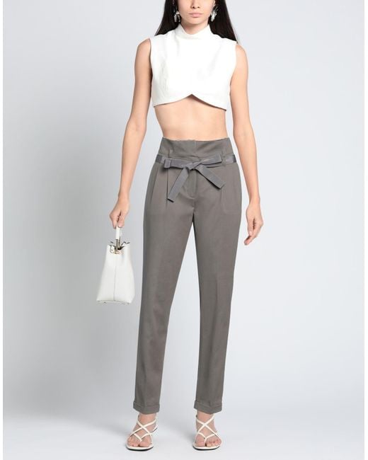 Alberta Ferretti Gray Trouser