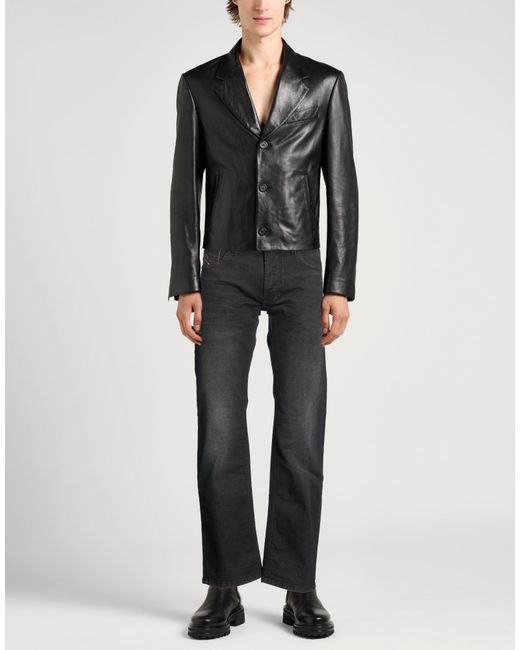 DIESEL Gray Jeans Cotton, Elastane for men