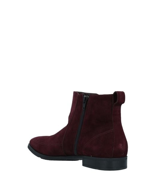 Aldo Brue' Suede Ankle Boots in Maroon (Brown) for Men Lyst