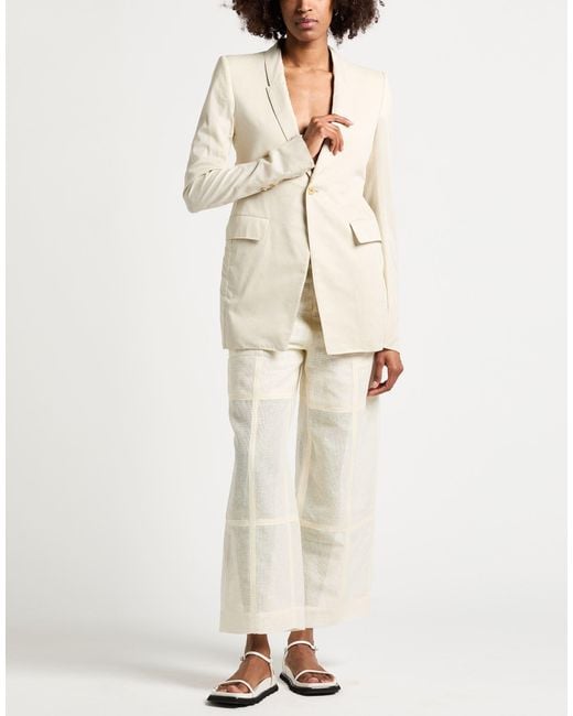 Rick Owens Natural Blazer Cotton