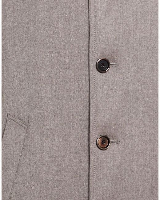 Lardini Gray Coat Polyester, Viscose, Elastane