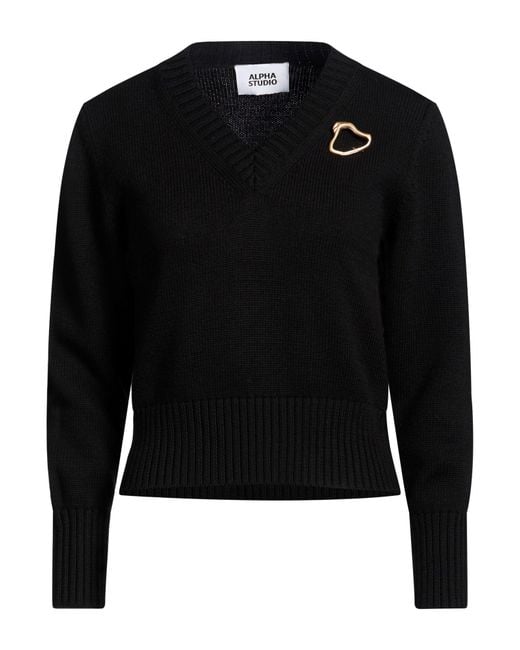 Pullover Alpha Studio en coloris Black