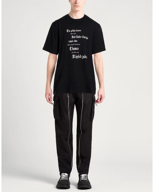 McQueen Black T-Shirt Cotton for men