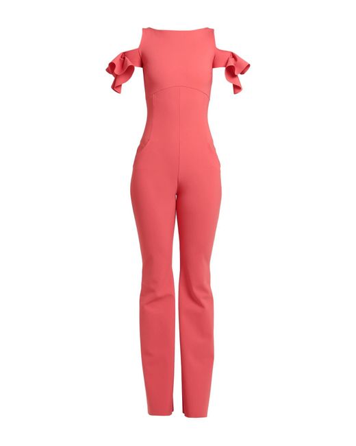 chiara boni red jumpsuit