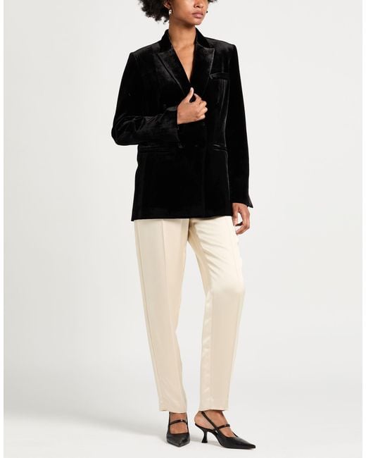 Raquel Diniz Black Blazer Rayon, Silk