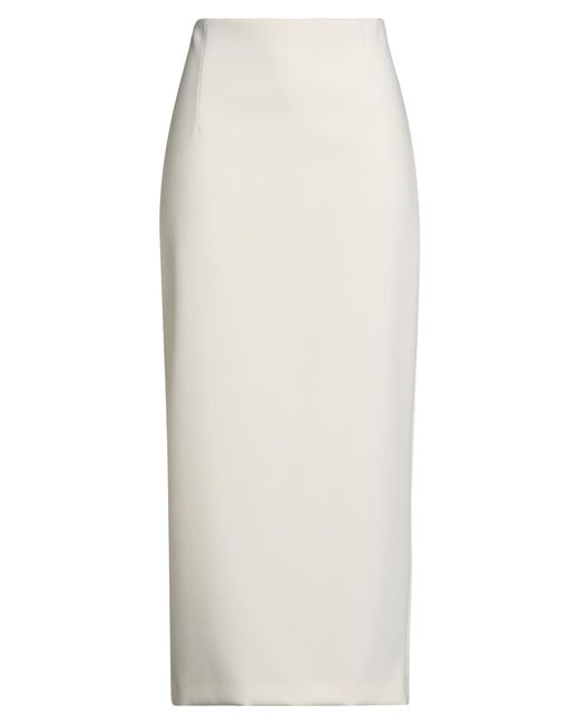 Patrizia Pepe White Maxi Skirt Polyester, Viscose, Elastane