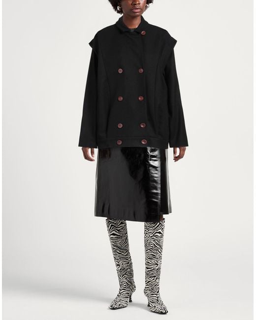 THE GARMENT Black Coat Recycled Wool, Polyamide, Cashmere