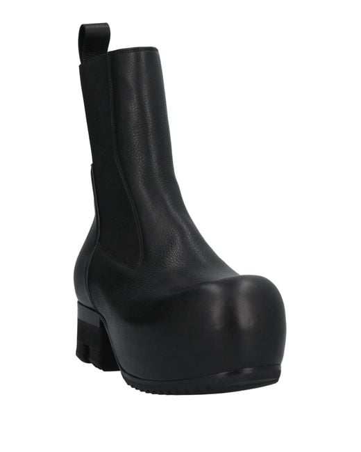 Rick Owens Black Ankle Boots