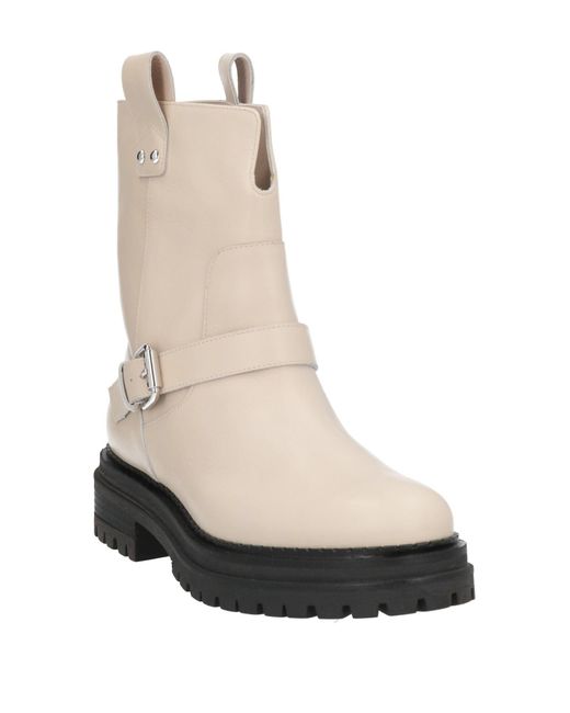 Sergio Rossi Natural Ankle Boots Leather