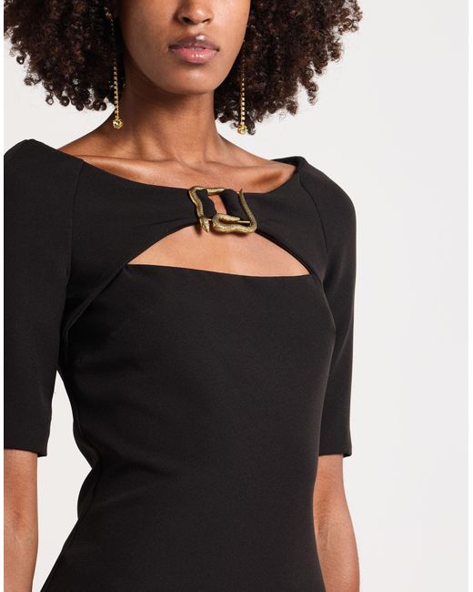 Just Cavalli Black Mini Dress Polyester, Elastane