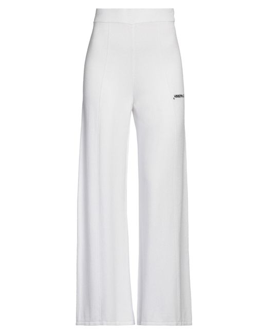 hinnominate White Pants Viscose, Elastane