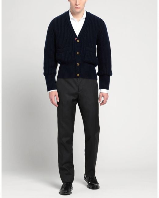 Thom Browne Blue Cardigan Cashmere for men