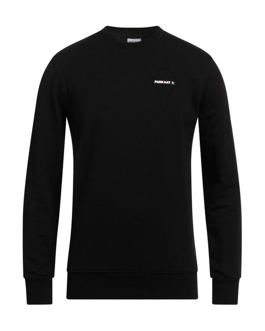 Parkoat Black Sweatshirt Cotton for men