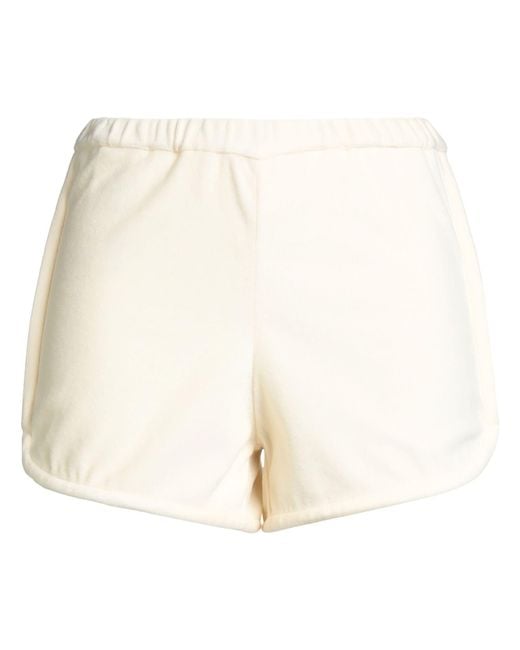 Jil Sander Natural Ivory Shorts & Bermuda Shorts Cotton, Polyester