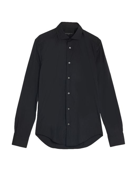 Brian Dales Blue Shirt Cotton, Polyamide, Elastane for men