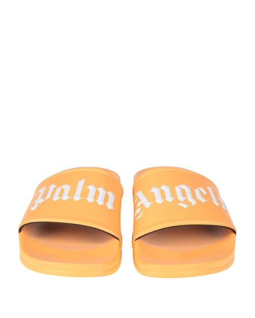 Palm Angels Orange Logo Pool Slide for men