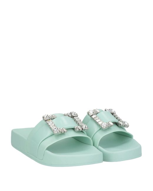 Sergio Rossi Green Sandals Rubber