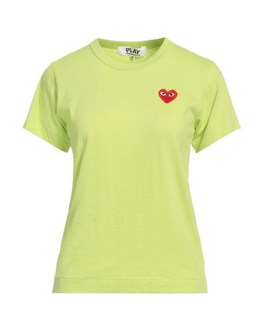 Yellow cdg t shirt sales