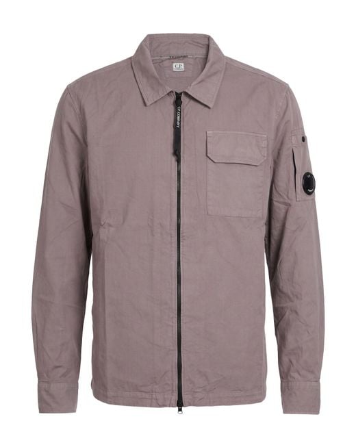 C P Company Brown Mauve Jacket Cotton for men