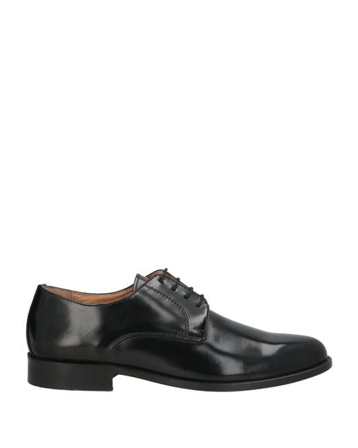 carlo alberto santi Black Lace-Up Shoes for men