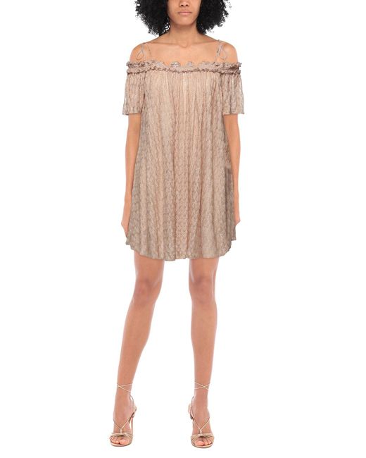 Missoni Natural Mini Dress Polyester, Polyamide