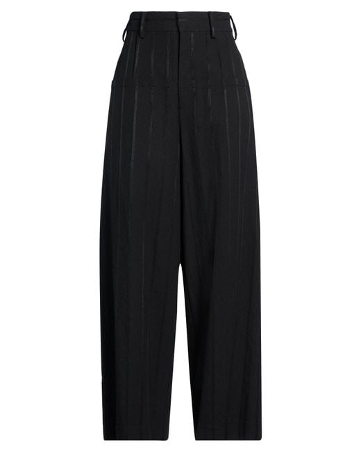 Uma Wang Black Pants Cotton, Acetate