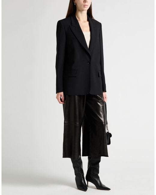 MSGM Black Blazer Virgin Wool, Elastane