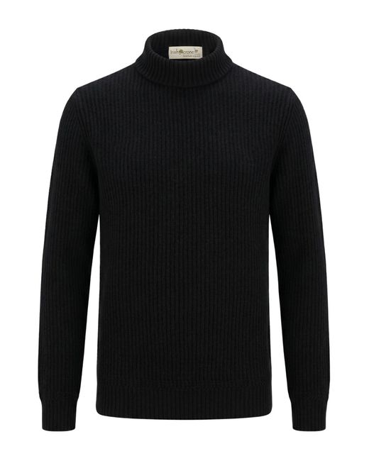 Irish Crone Black Turtleneck Wool for men