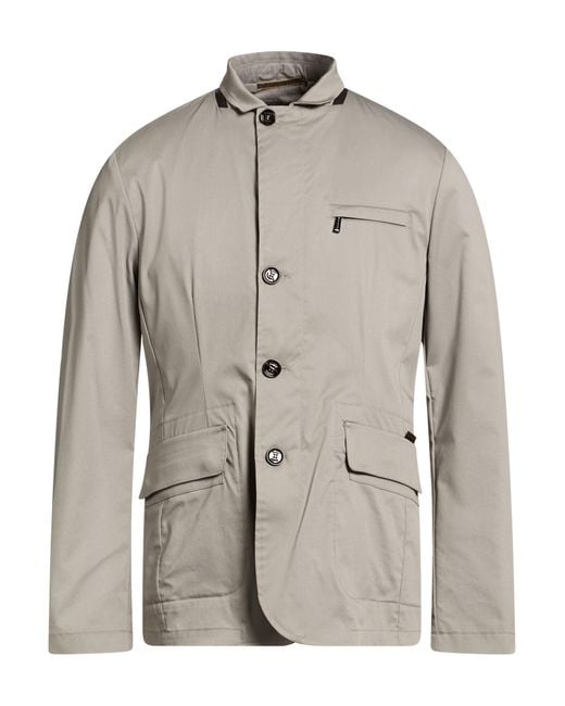 Moorer Gray Jacket Cotton, Polyamide, Elastane for men