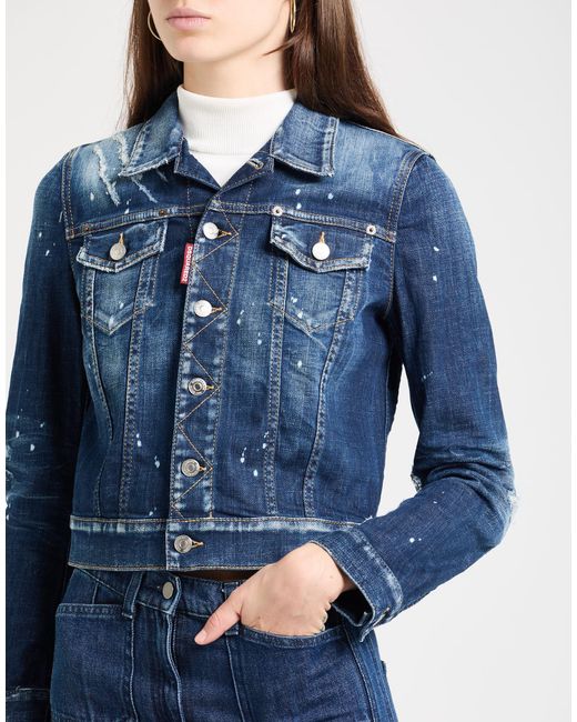 DSquared² Blue Denim Outerwear