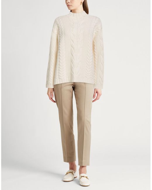 Malo White I Prefer Turtleneck Cashmere