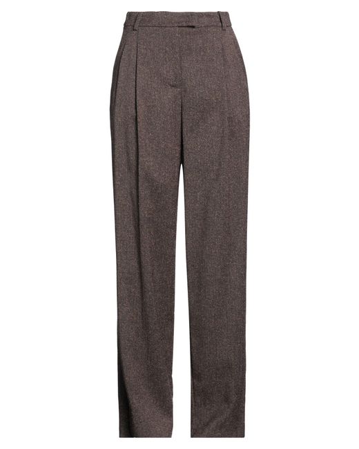 Patrizia Pepe Gray Dark Pants Polyester, Viscose, Elastane