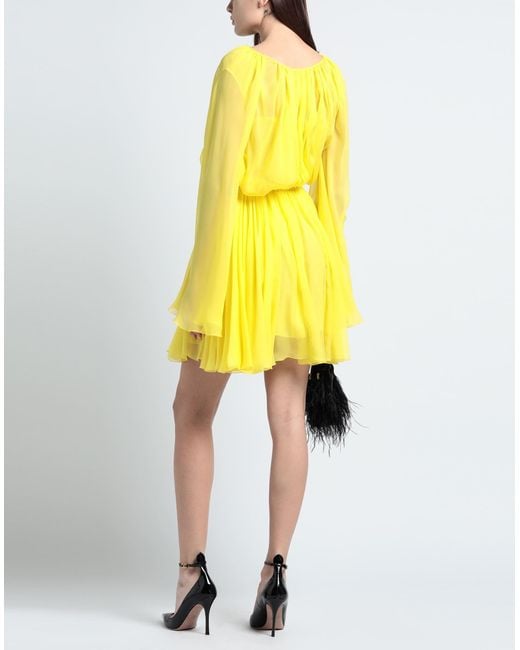 Dolce & Gabbana Yellow Mini-Kleid