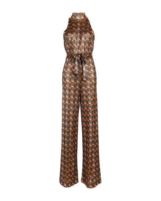 Siyu Brown Jumpsuit Viscose, Polyamide, Polyester