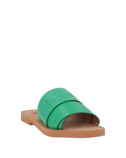 Chloé Green Sandals Leather