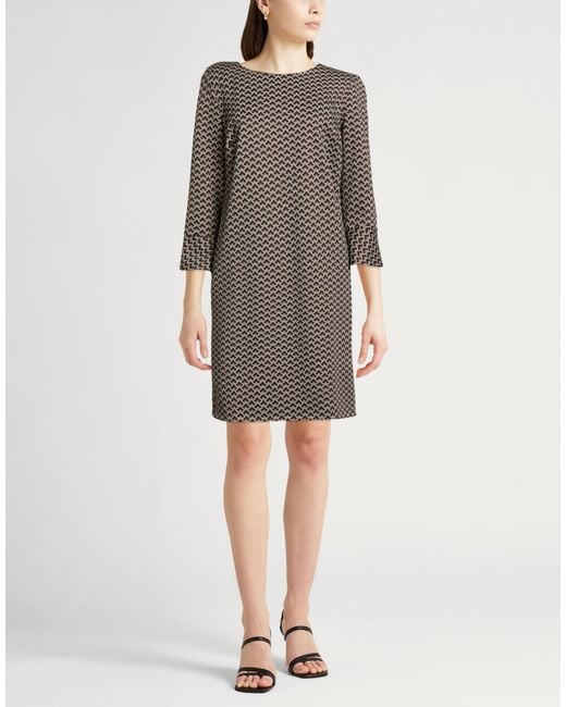 Liu Jo Gray Mini Dress Polyester, Polyamide, Elastane