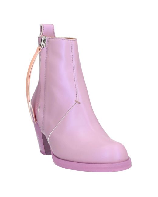 Acne Purple Ankle Boots