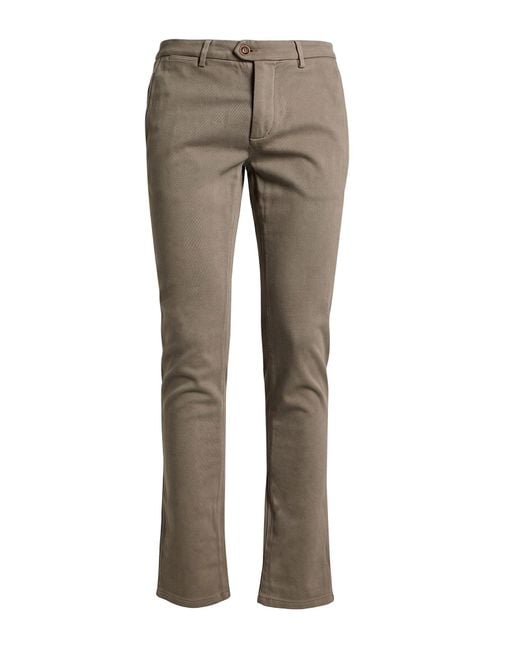 Teleria Zed Gray Pants Cotton, Elastane for men