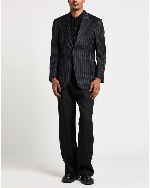Versace Black Blazer Wool, Cashmere for men