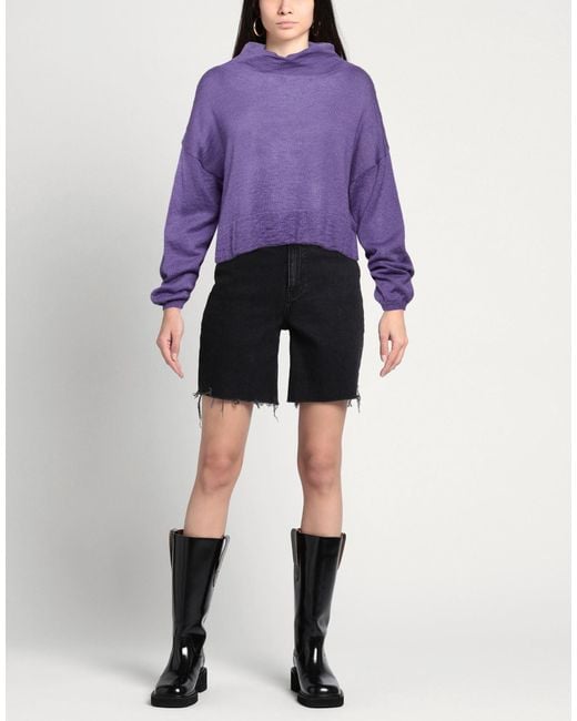 Manila Grace Purple Turtleneck Acrylic, Polyamide, Mohair Wool
