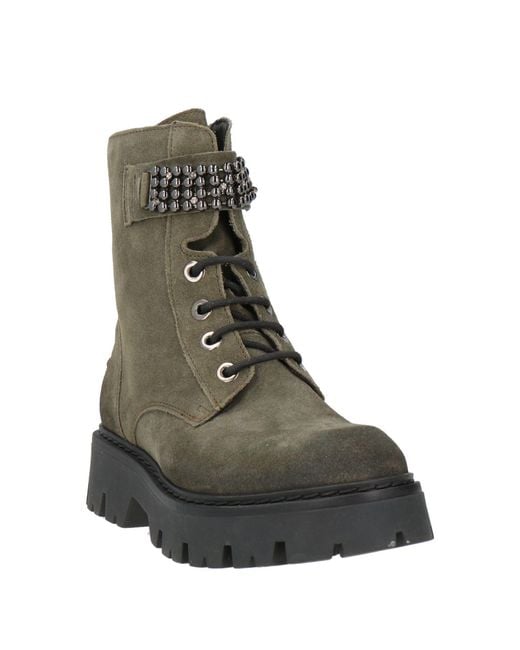 CafeNoir Green Ankle Boots