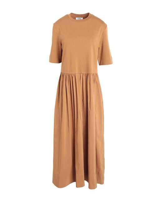 COS Natural Maxi Dress Cotton, Polyamide