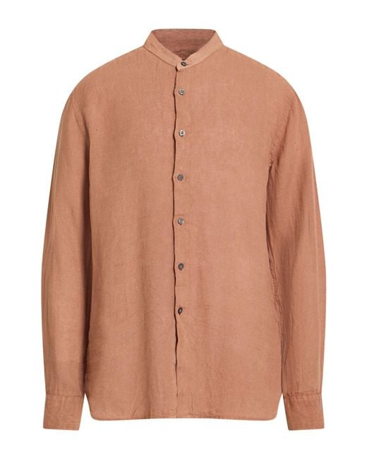 120% Lino Brown Shirts for men