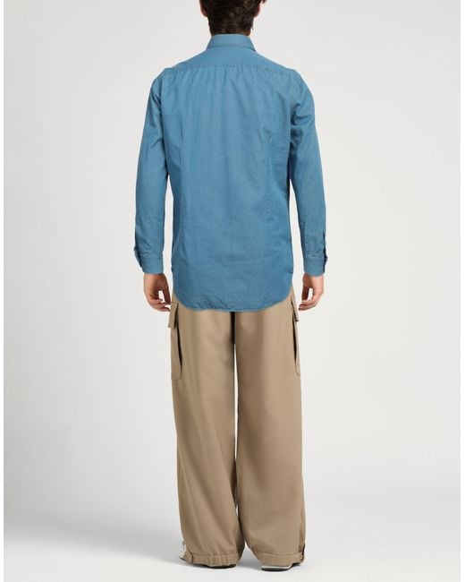 Camisa vaquera Boglioli de hombre de color Blue