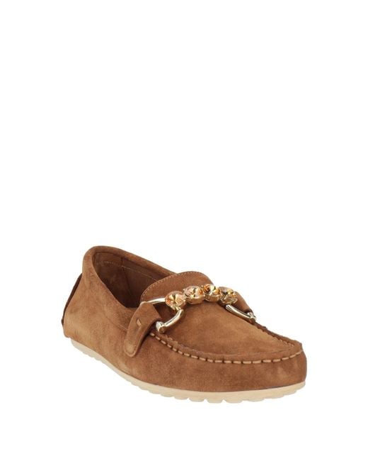 Frau Brown Camel Loafers Leather