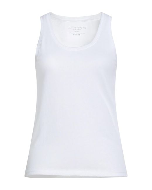 Majestic Filatures White Tank Top Organic Cotton