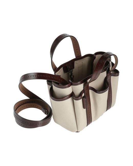 Max Mara Brown Dove Handbag Cotton, Cow Leather