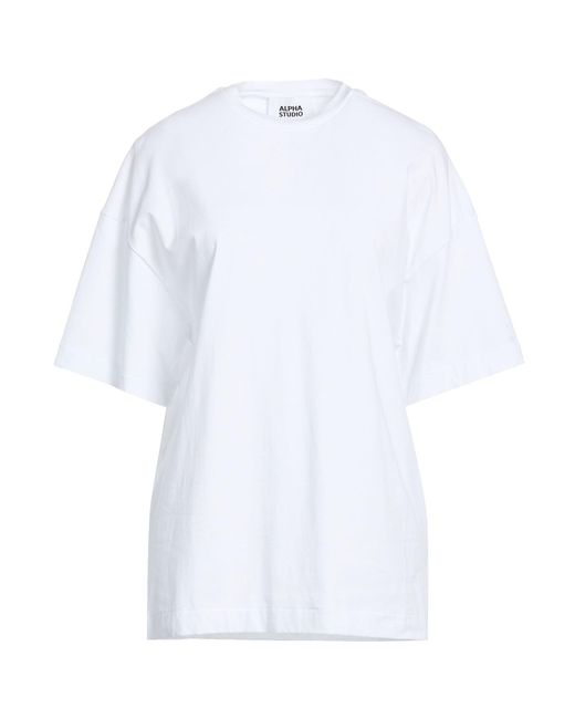 Alpha Studio White T-Shirts