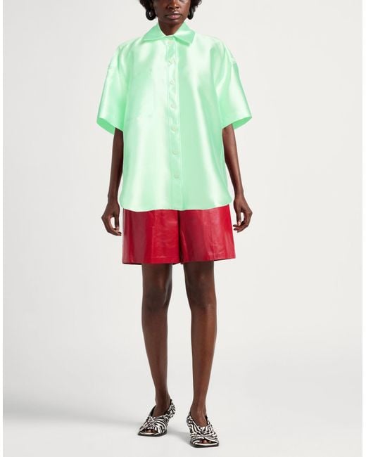 Sandro Green Shirt Polyester, Silk