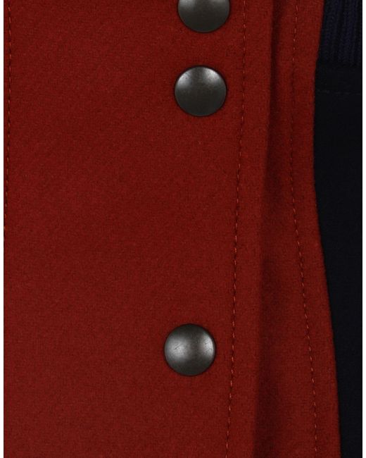 DSquared² Red Strapless Flannel Leather Zipper Top